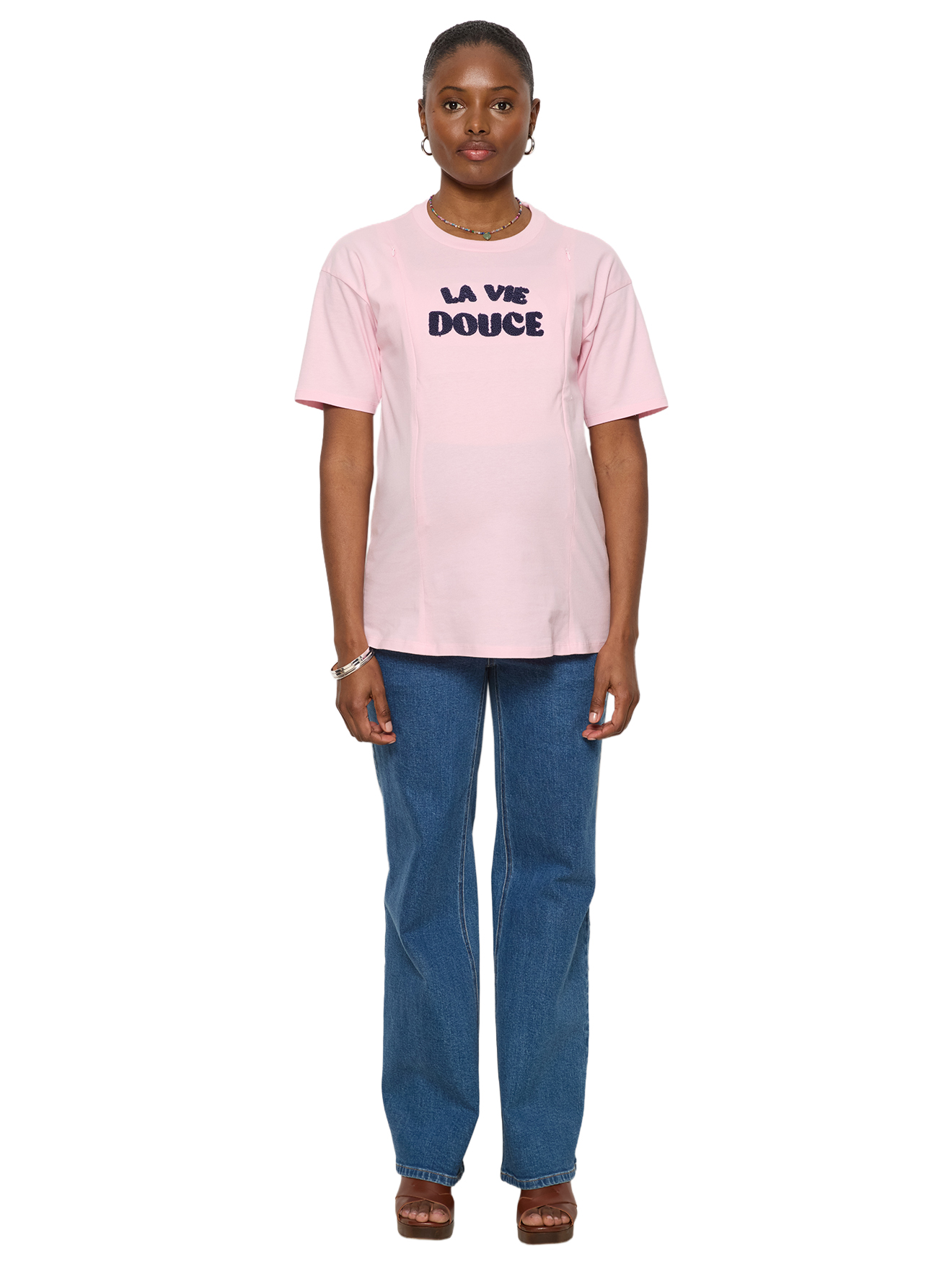 T-shirt manches courtes allaitement coton bio, VERTBAUDET