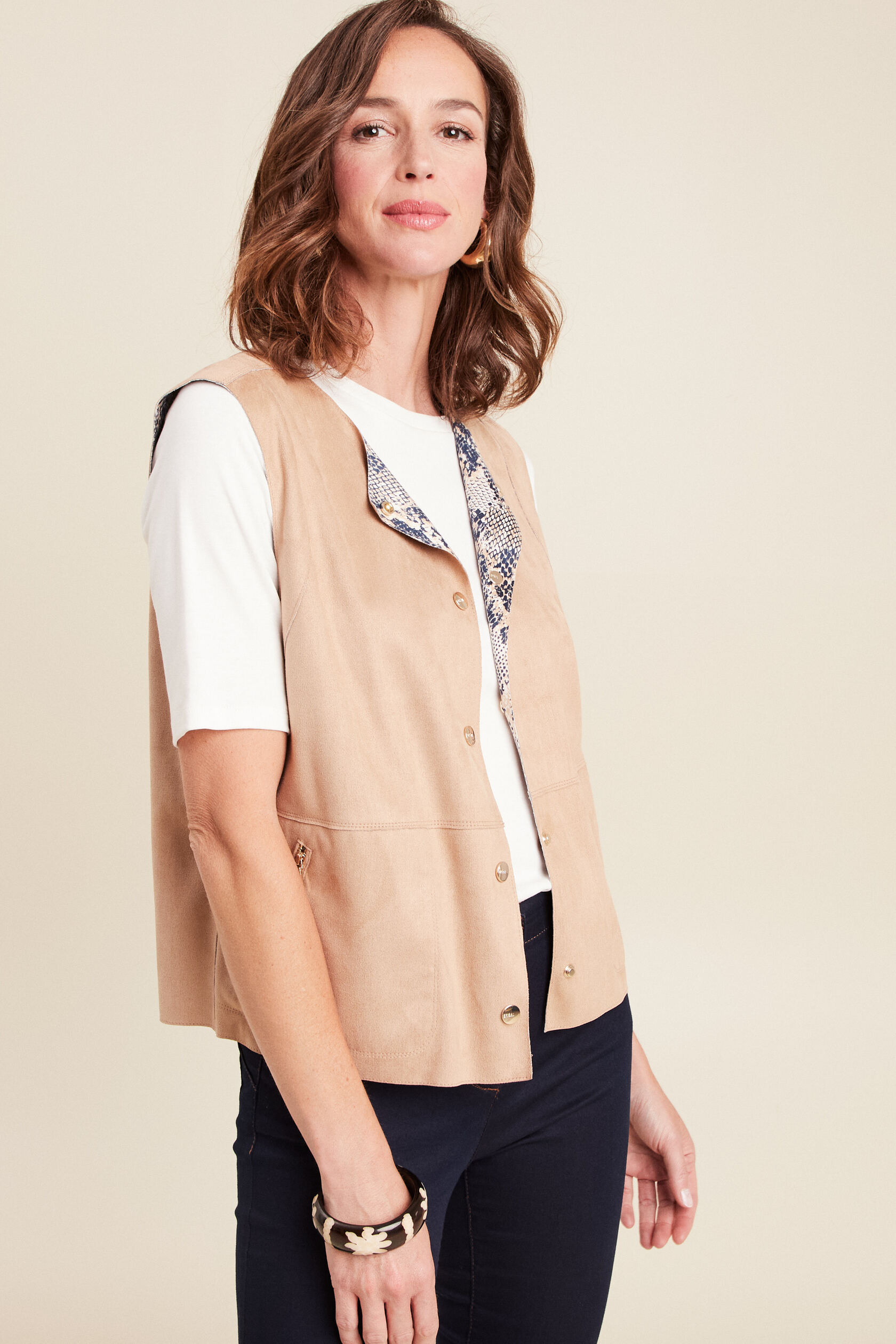 Veste réversible cintrée sans manches, BREAL