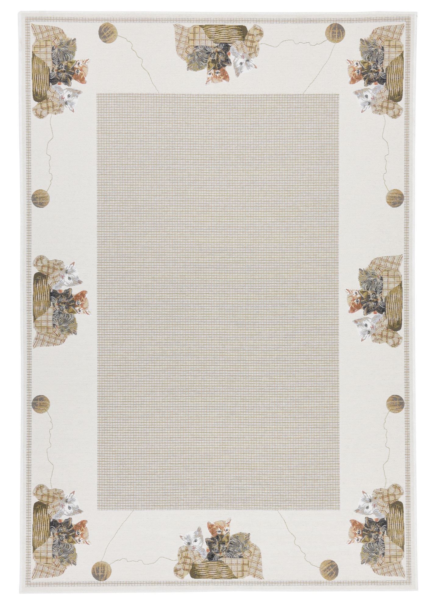 Tapis plat tissé avec motif chat - FLOMI, THEKO