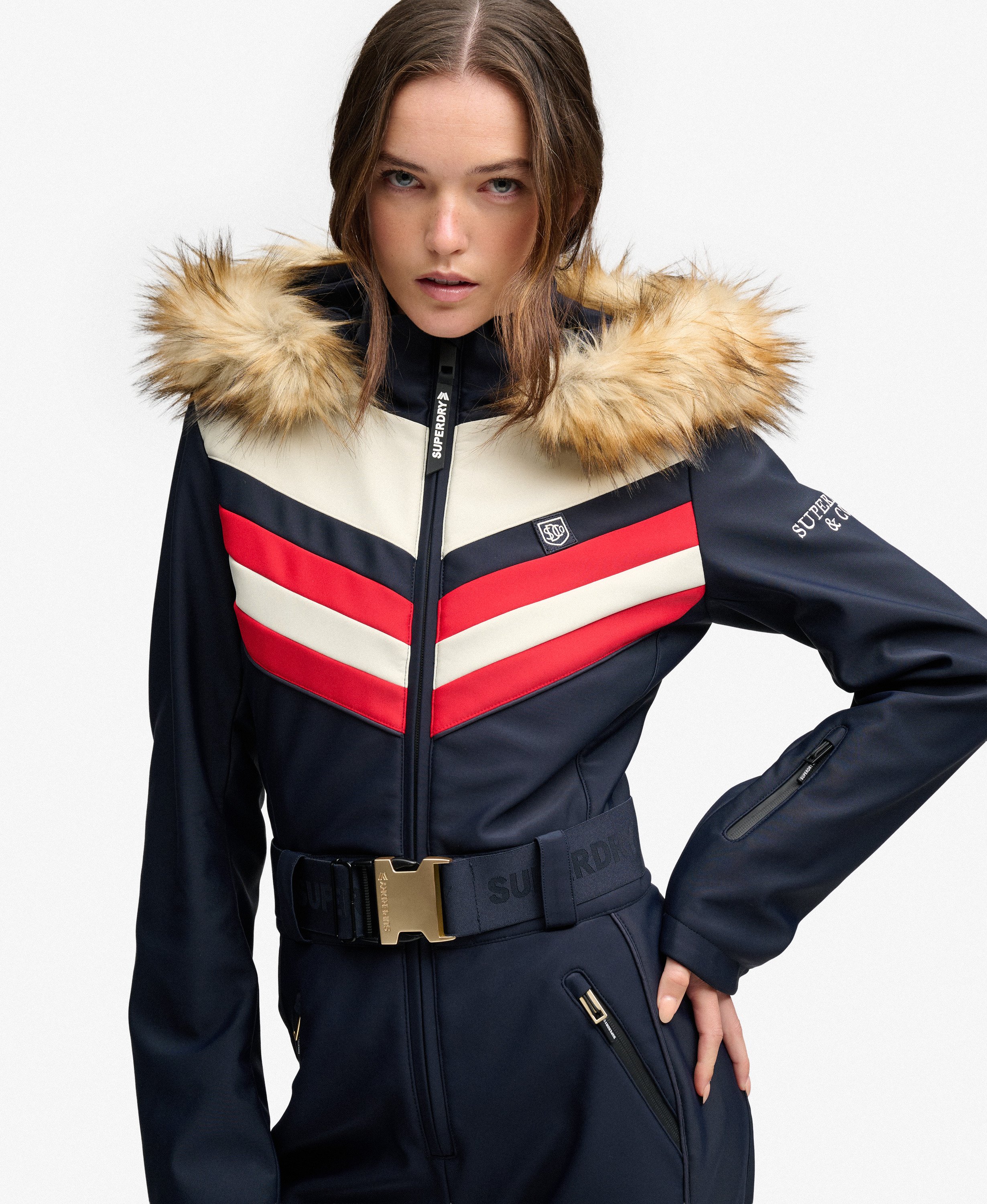 Combinaison de Ski Luxe Chevron Coupe Ajustée, SUPERDRY