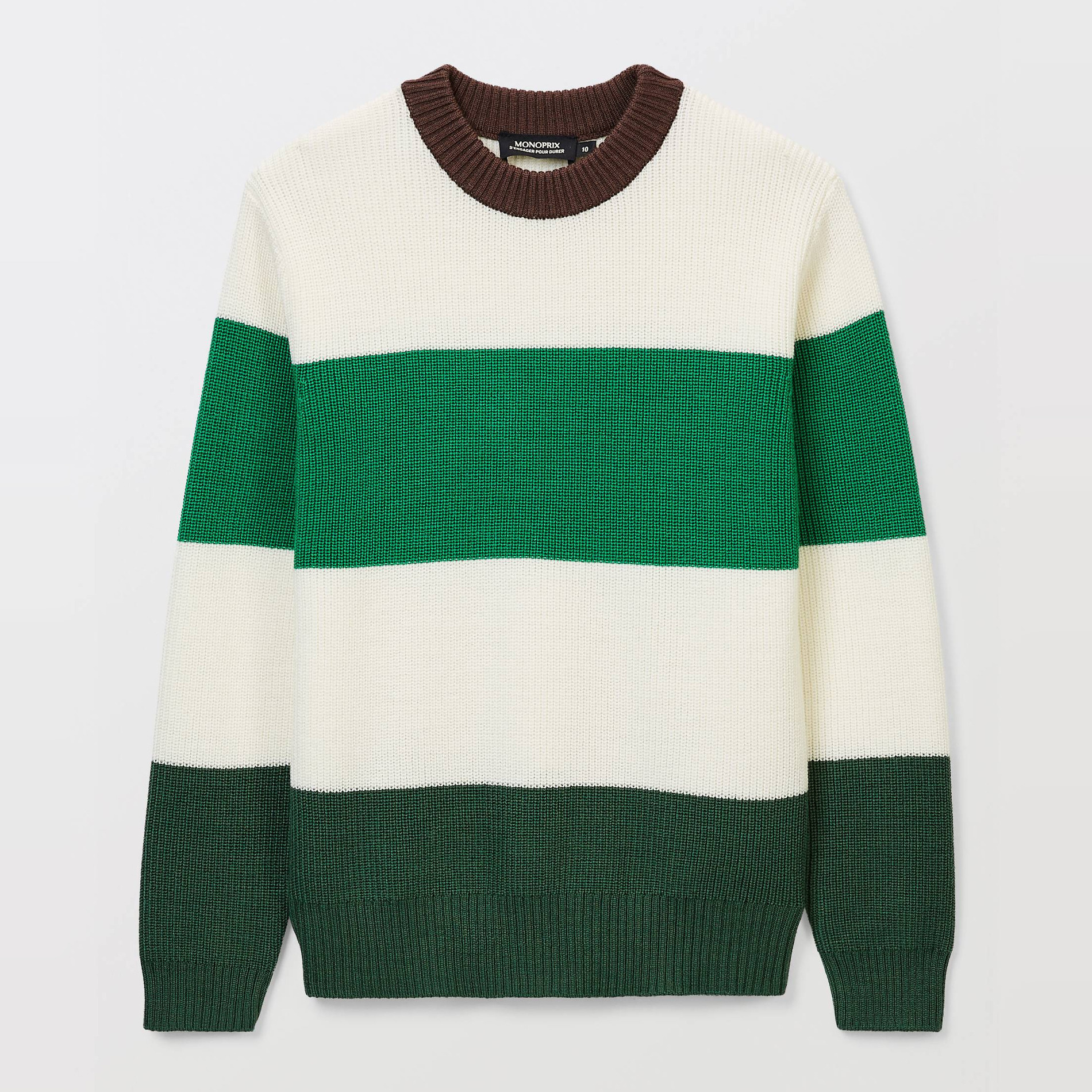 Pull rayé en coton, MONOPRIX