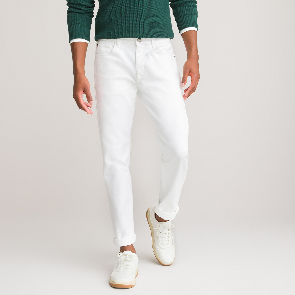 Jean slim outlet blanc homme