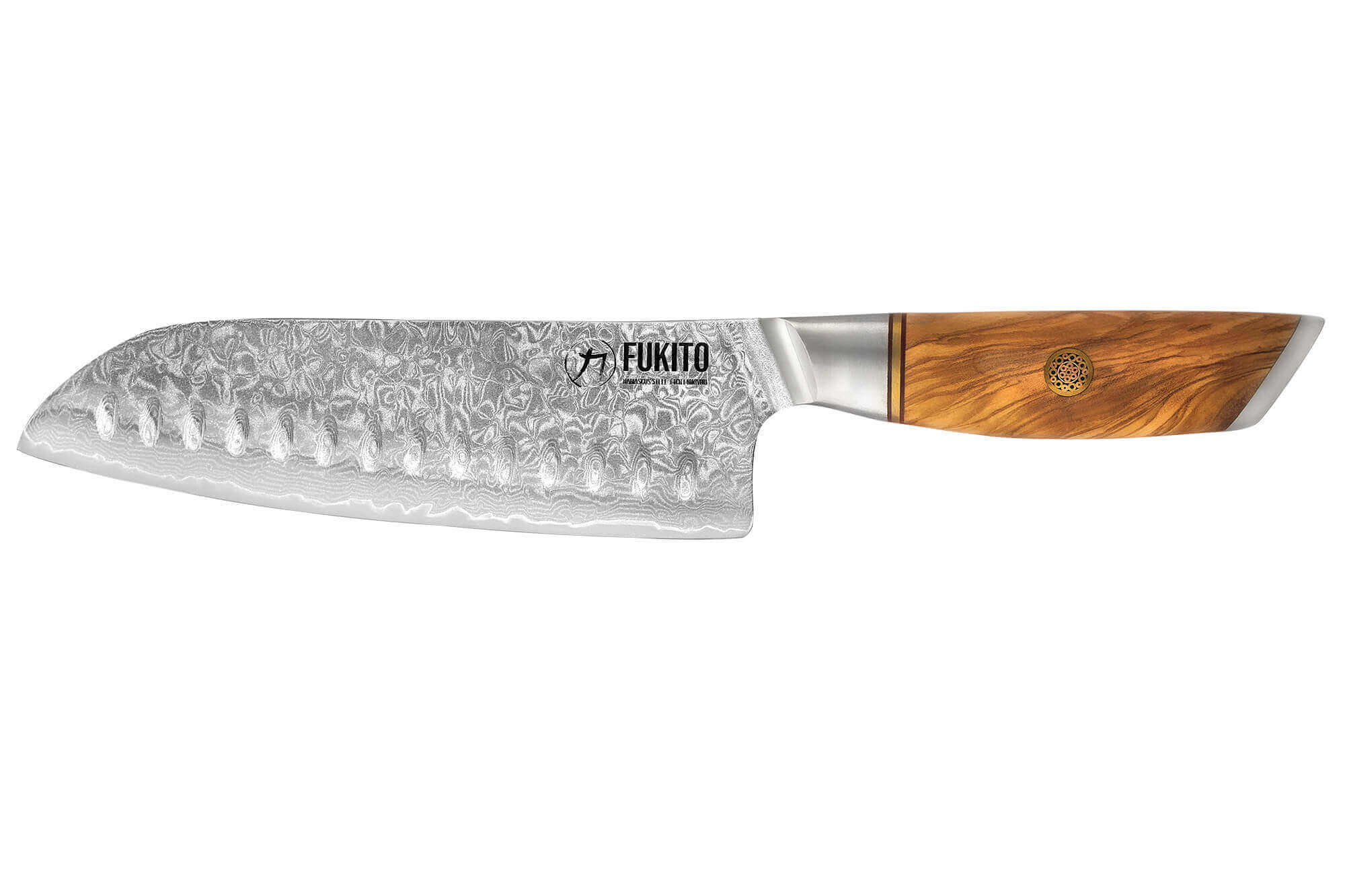 Couteau de cuisine Olive Damas modèle Santoku 18cm, FUKITO