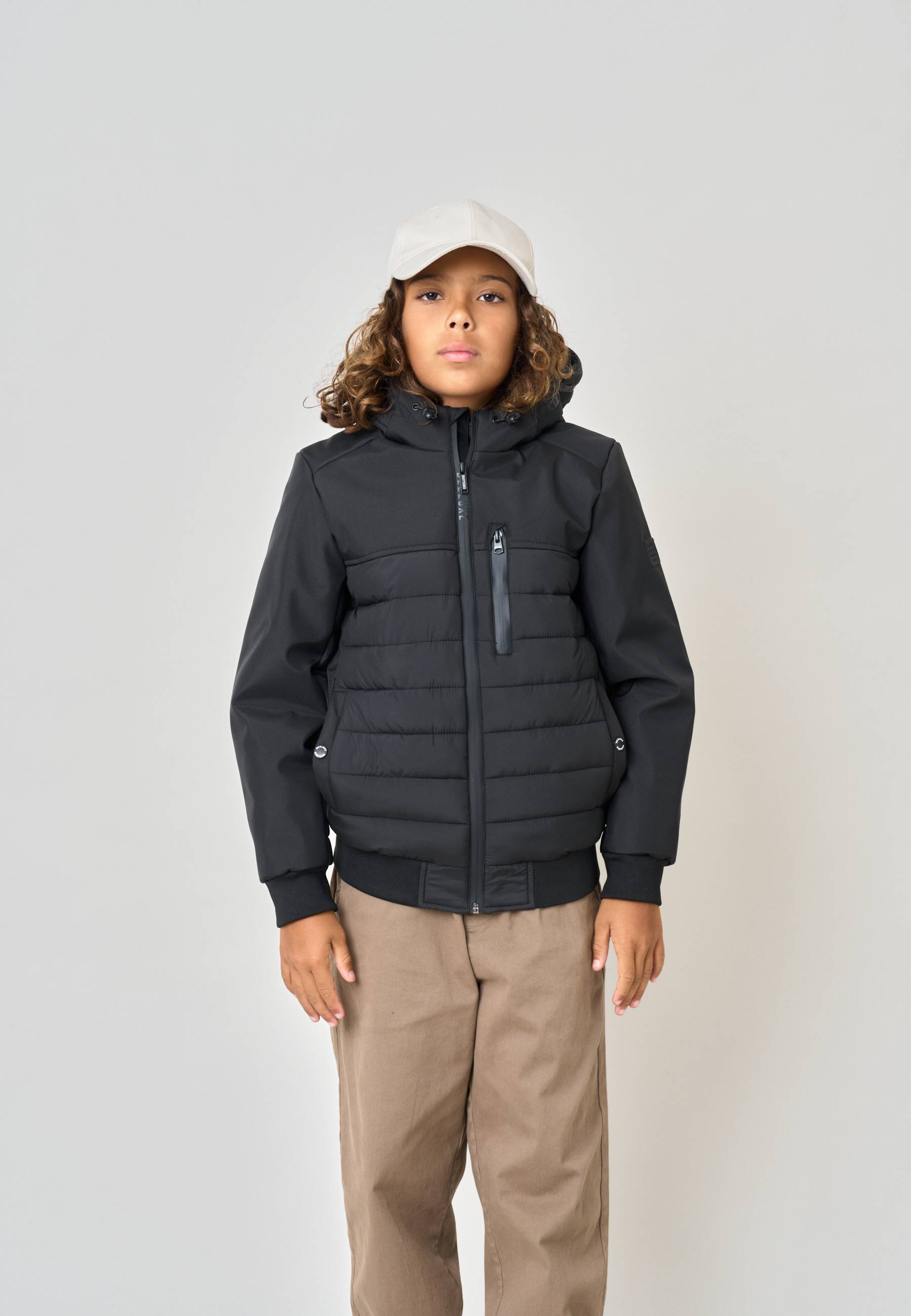 Blouson noir regular garçon MEMENTO, DEELUXE