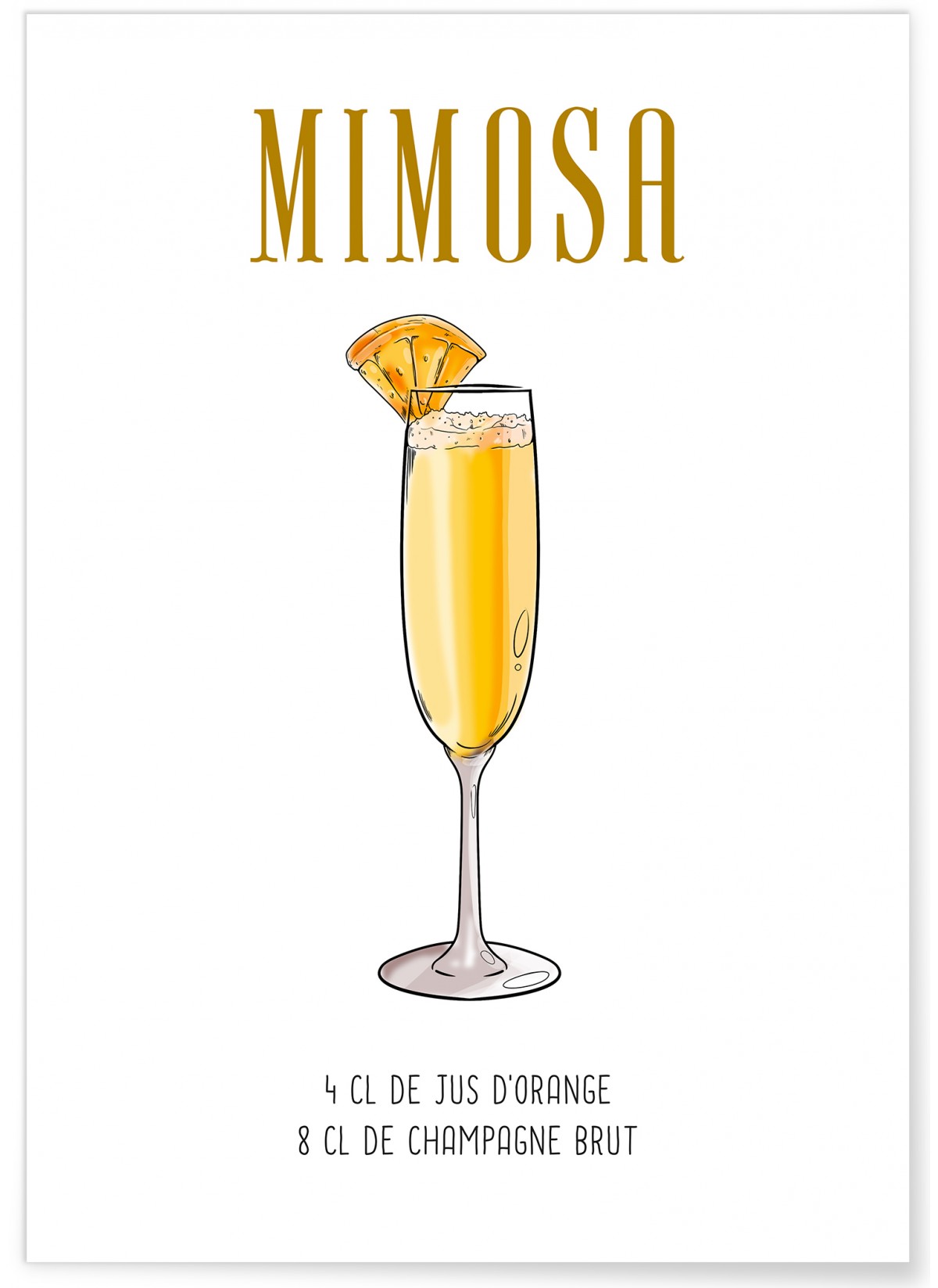 Affiche Cocktail Mimosa, L'AFFICHERIE