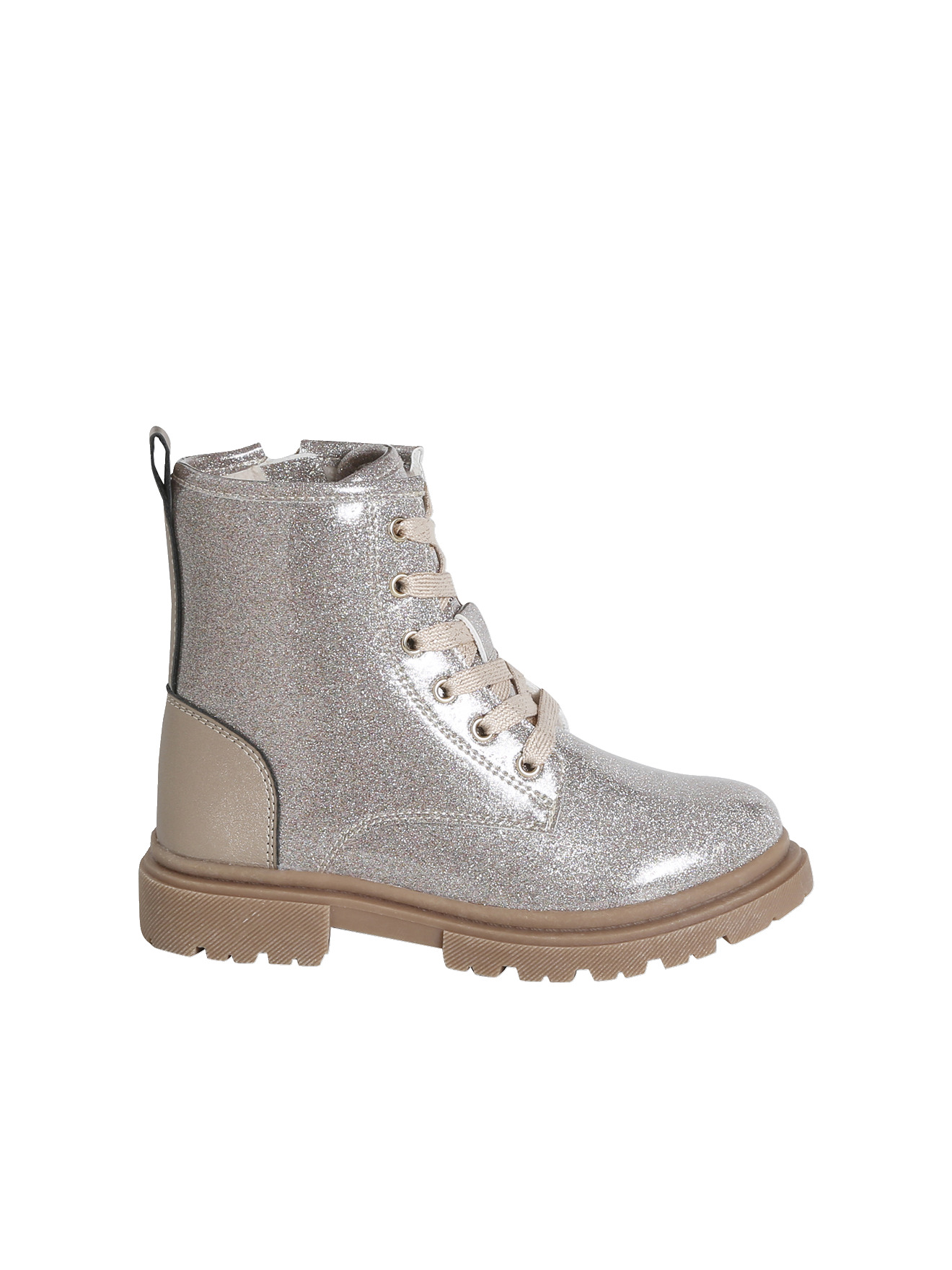 Bottines synthétique lacées et zippées, VERTBAUDET