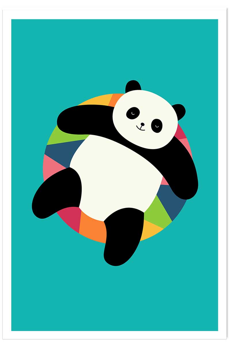 Affiche enfant pool party panda, HEXOA