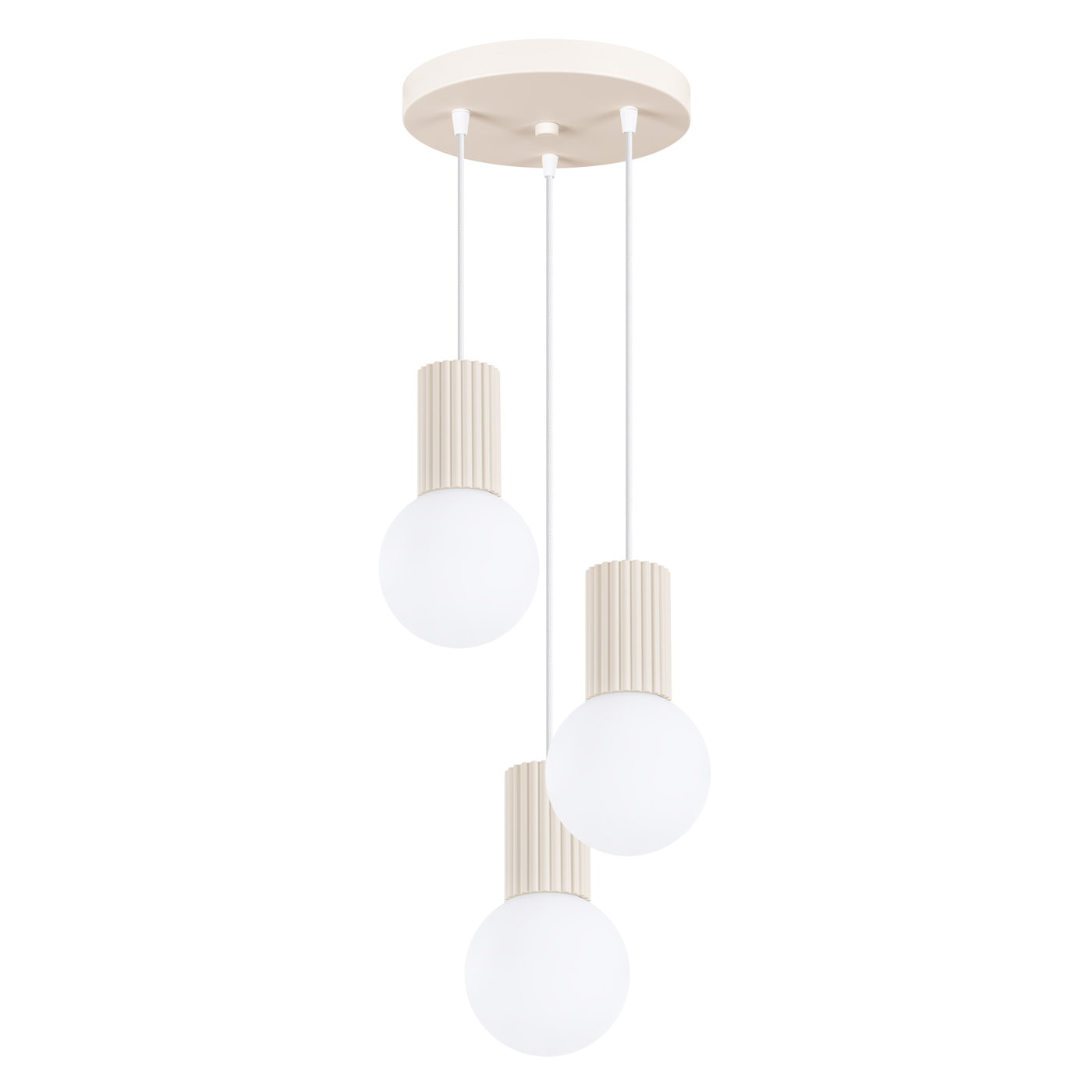 Suspension Aluminium Beige G9 3 Halo, EDEN