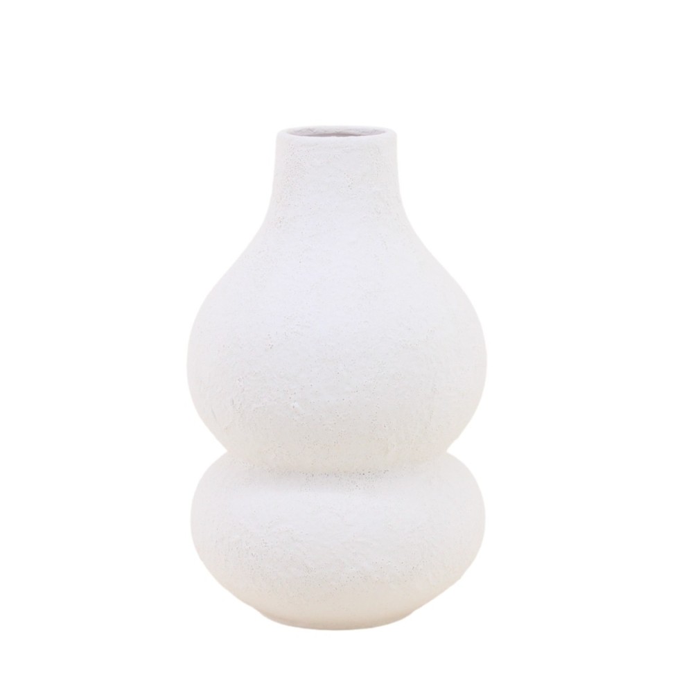 Vase design texturé en céramique, H31cm, ORNAMI