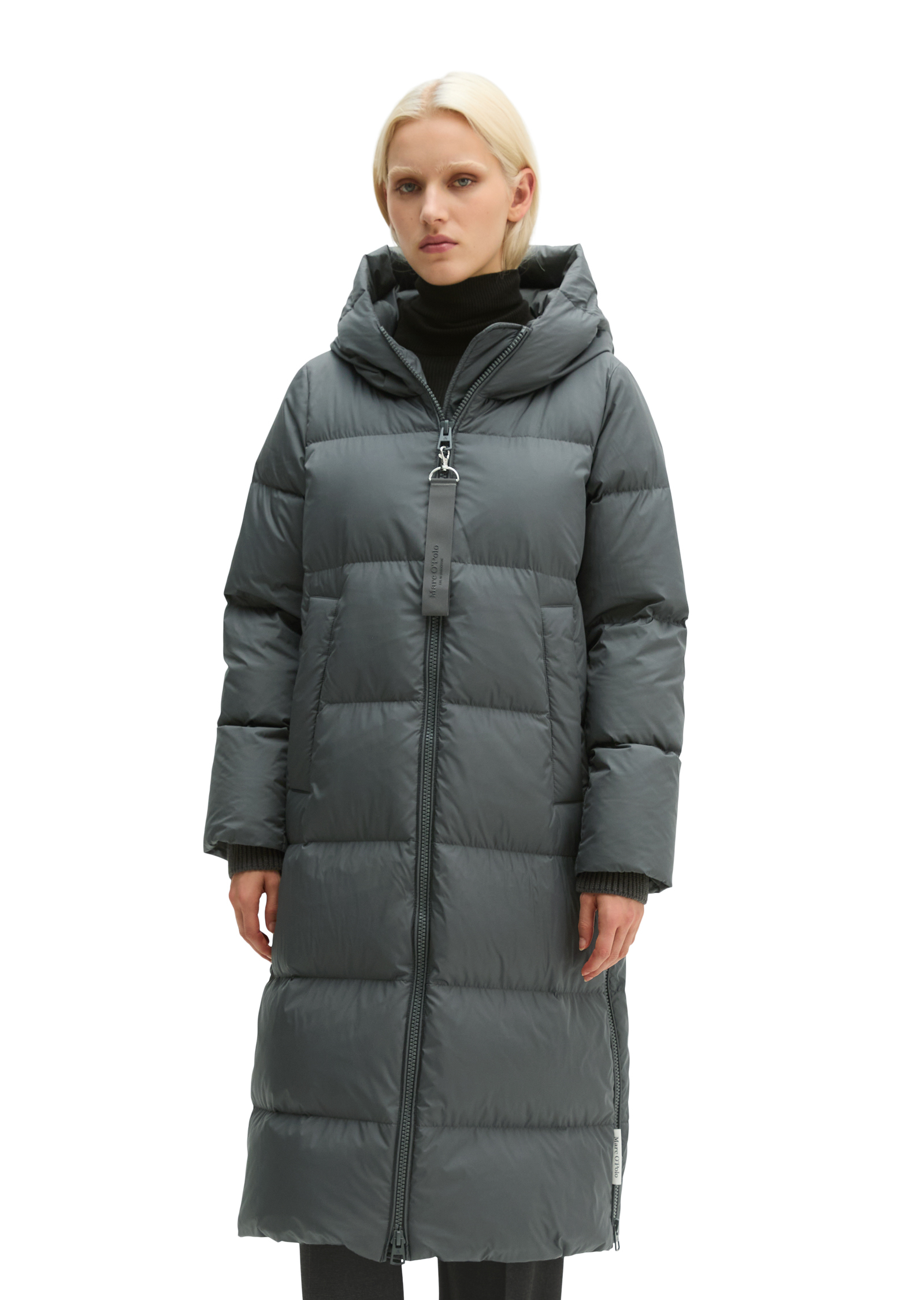 Manteau à capuche matelassé en duvet, coupe régulière à partir de matériaux recyclés, MARC O'POLO