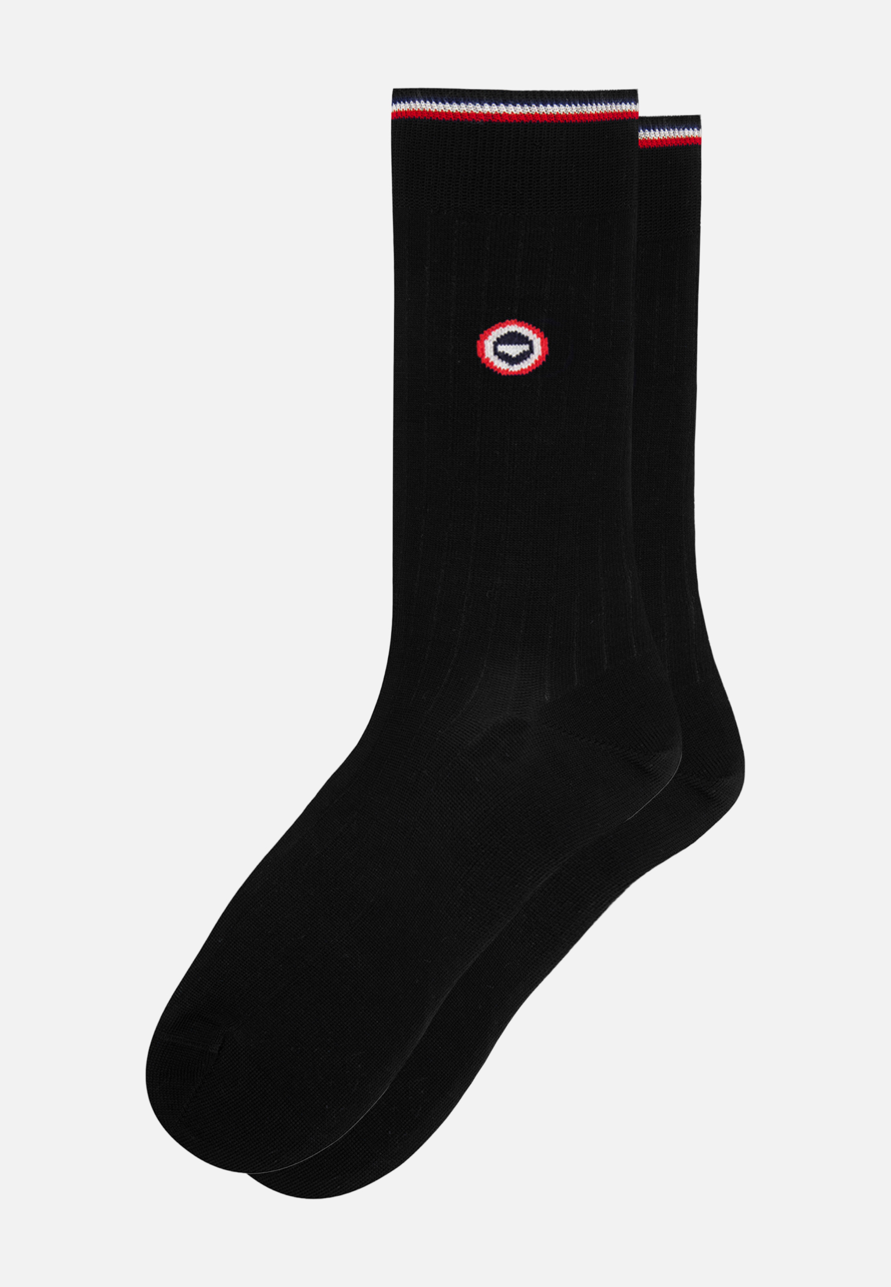 Chaussettes mi-hautes bleu en fil d'Écosse Nessy, LE SLIP FRANCAIS