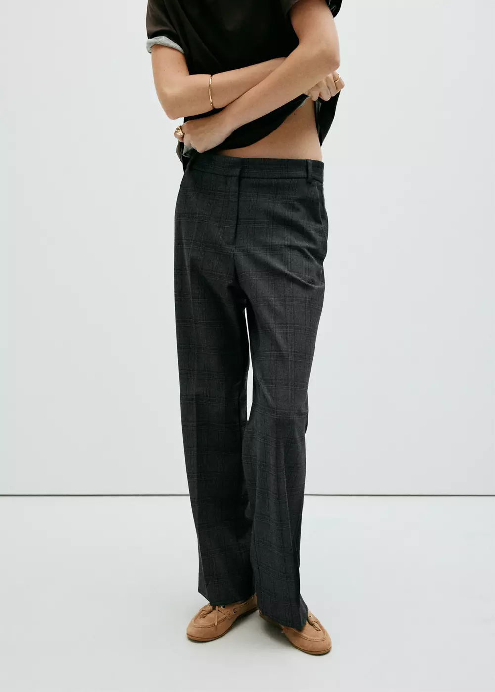 Pantalon droit taille normale, MANGO