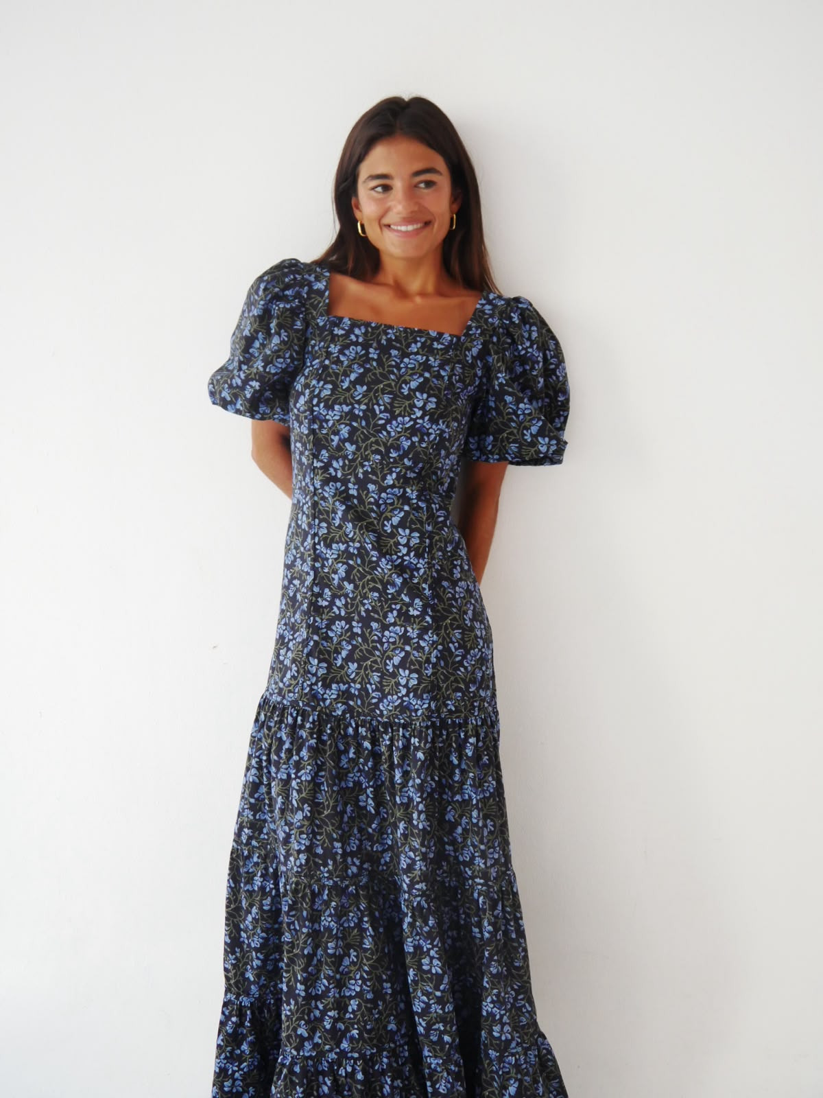 Robe longue fleurie à étages MAR, MINDTRAVELER