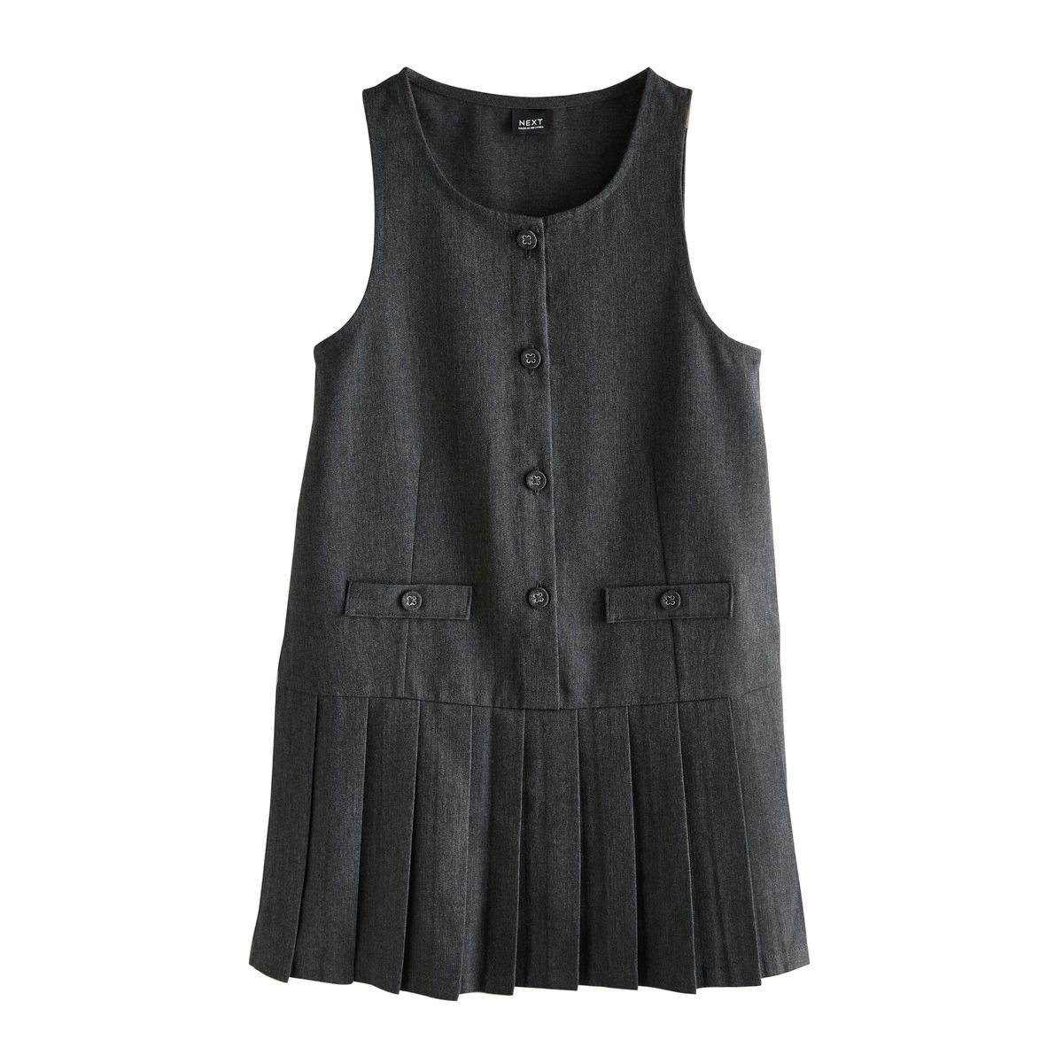 Robe chasuble plissée à taille tombante, NEXT
