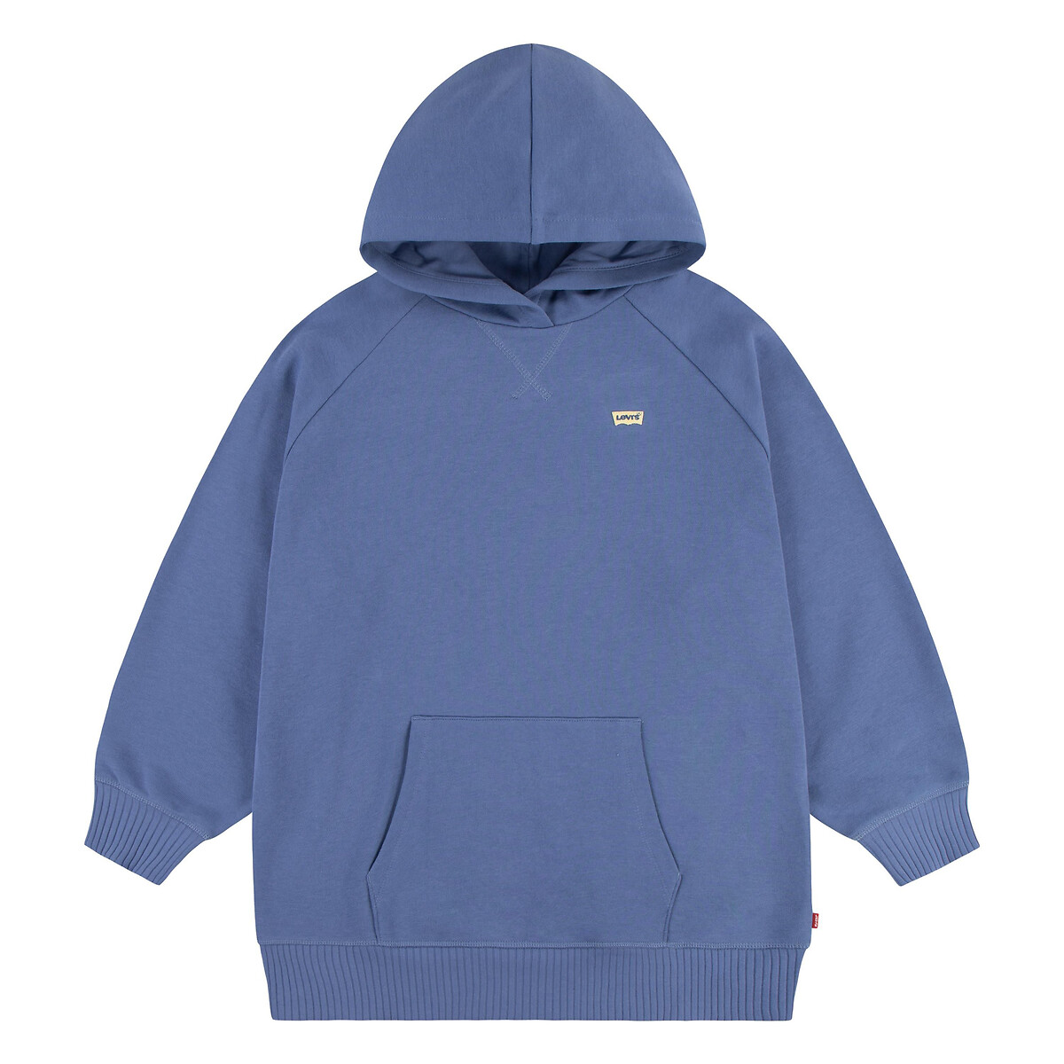 Embroidered Logo Oversized Hoodie in Cotton Mix