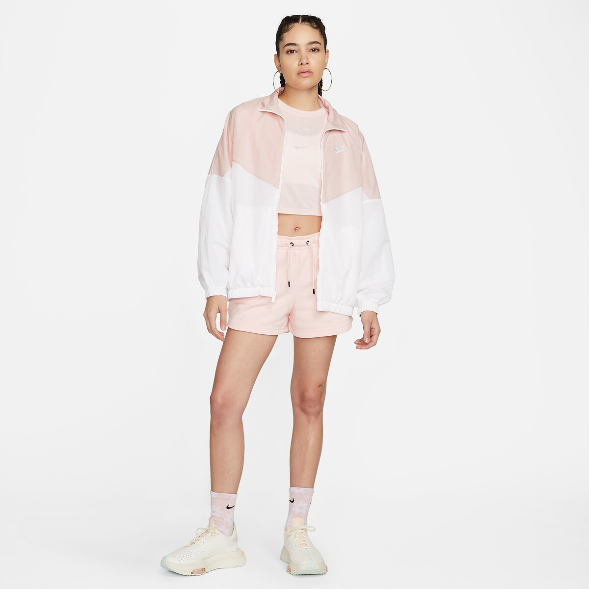 Casaco nike sportswear essentials windrunner rosa/branco Nike