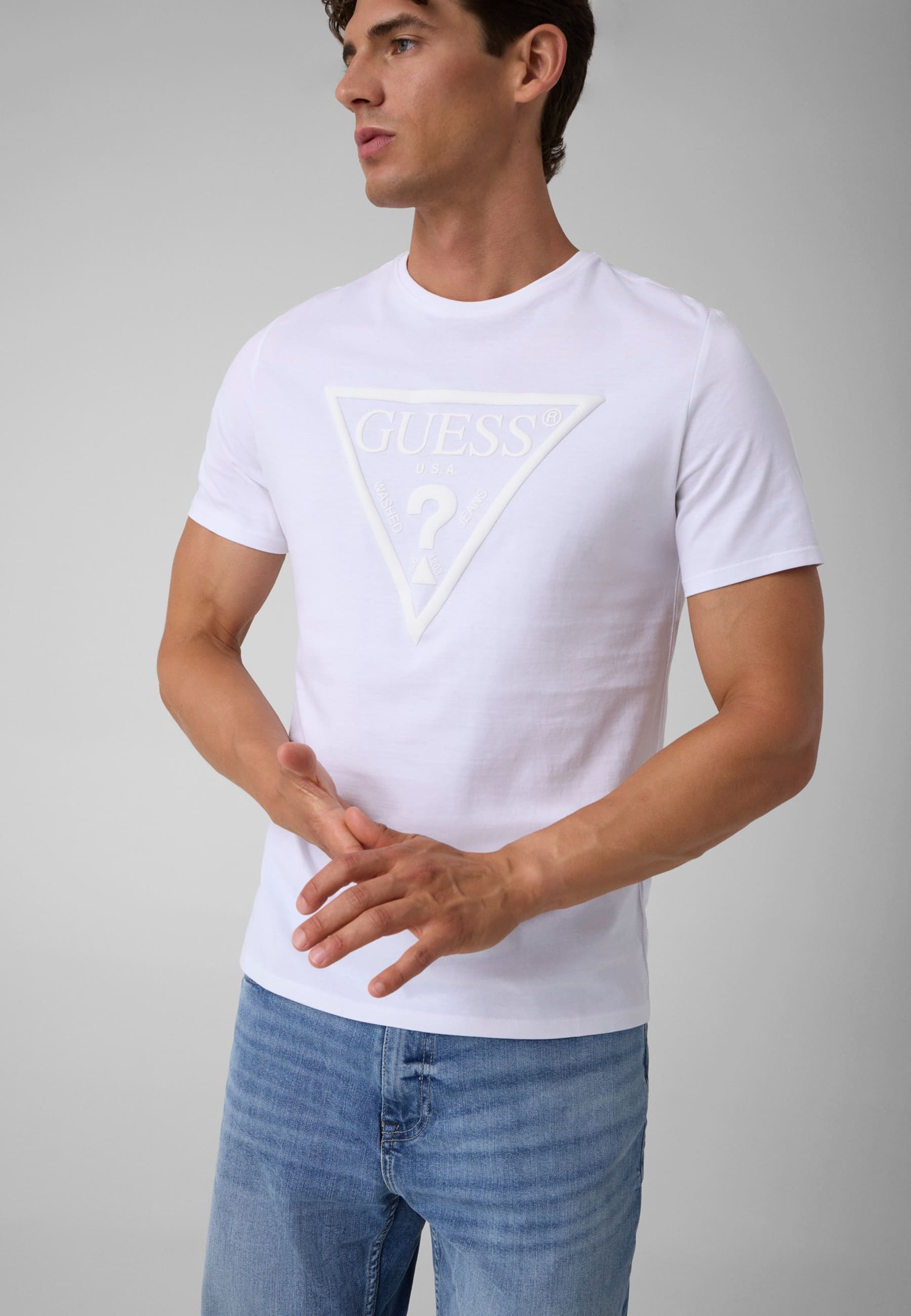 T-Shirt Avec Logo Imprimé, GUESS