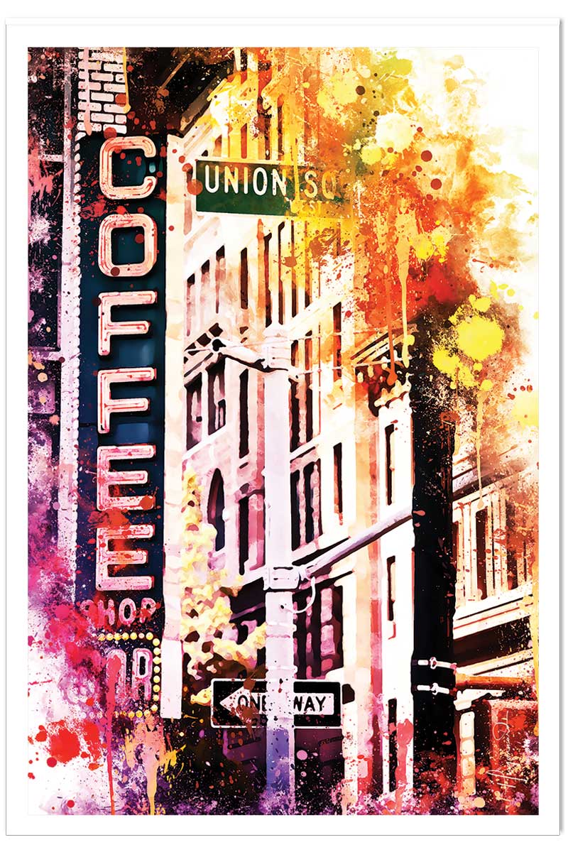 Affiche new york union square flash vision, HEXOA