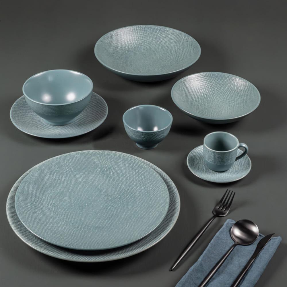 Bol En Porcelaine Noire 6 Pièces - Style Pierre Naturelle - Va Au Four, Lave-vaisselle - Parfait Pour Salades, Plats Chauds - 10