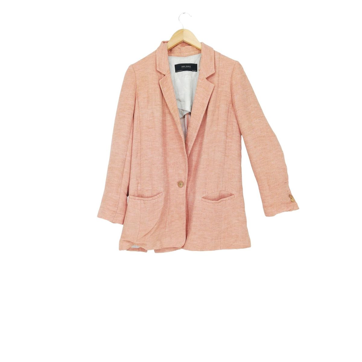 Veste zara rose online poudré