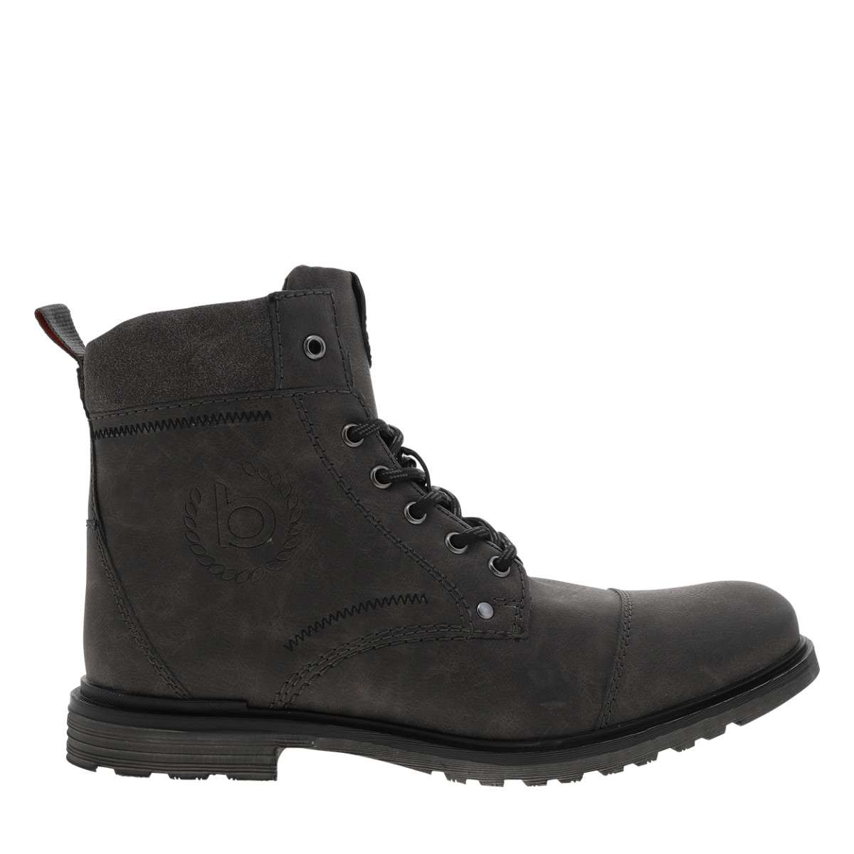 Bottines cuir nubuck talon décroché bas, BUGATTI