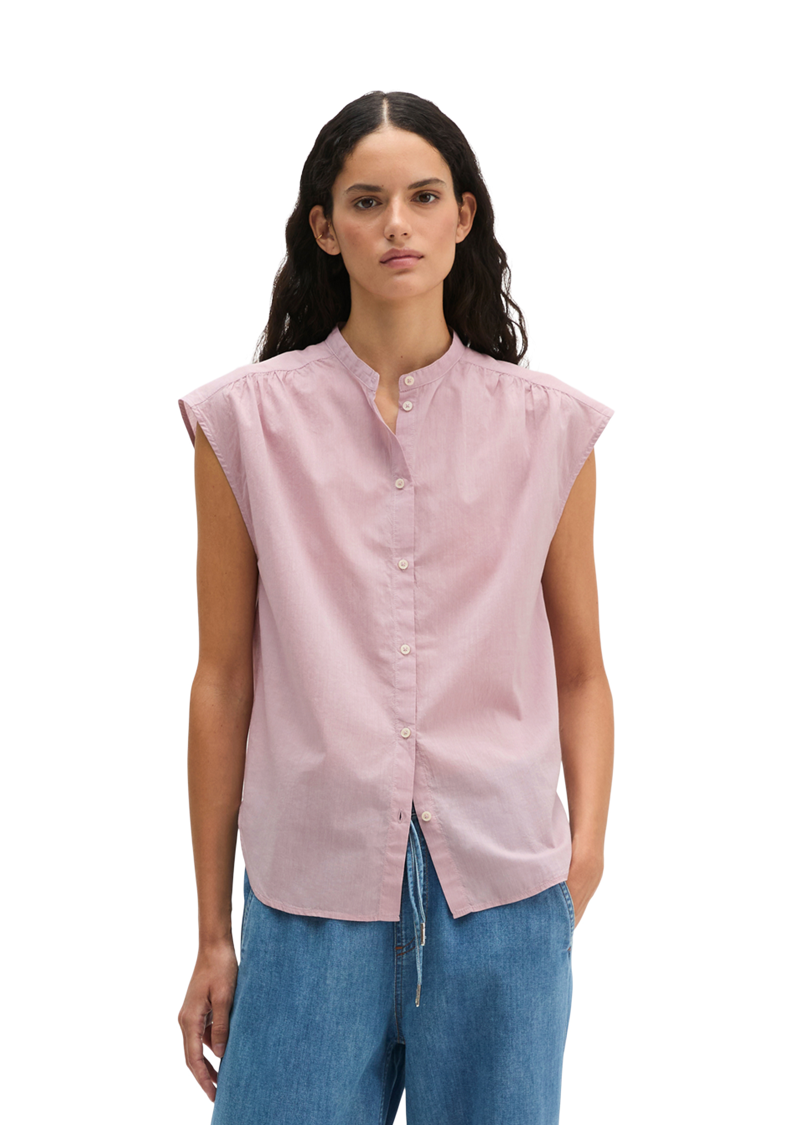 Blouse sans manches relaxed en coton chambray, MARC O'POLO