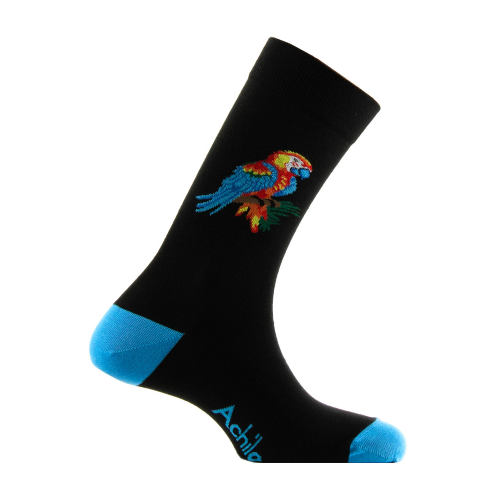 Mi-chaussettes Homme fantaisie Perroquets Coton majoritaire, ACHILE