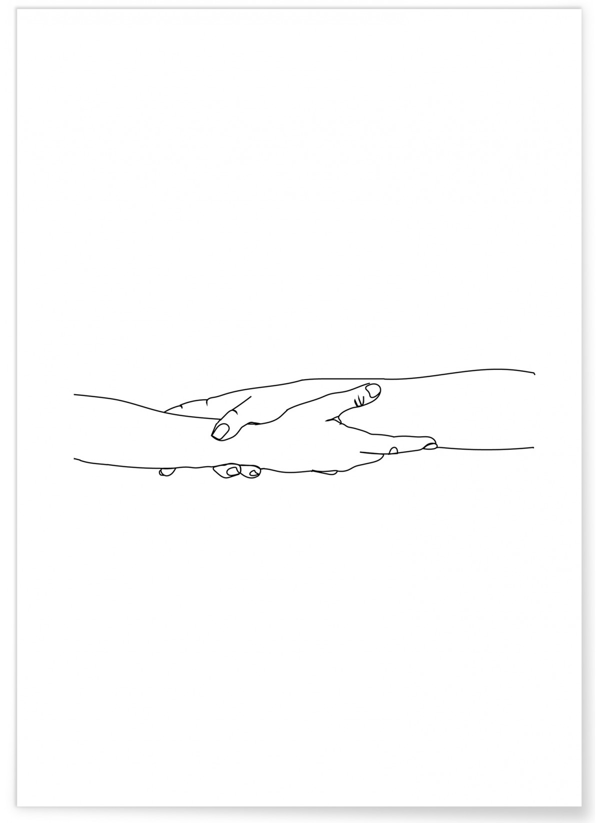 Affiche Line Art Bras, L'AFFICHERIE