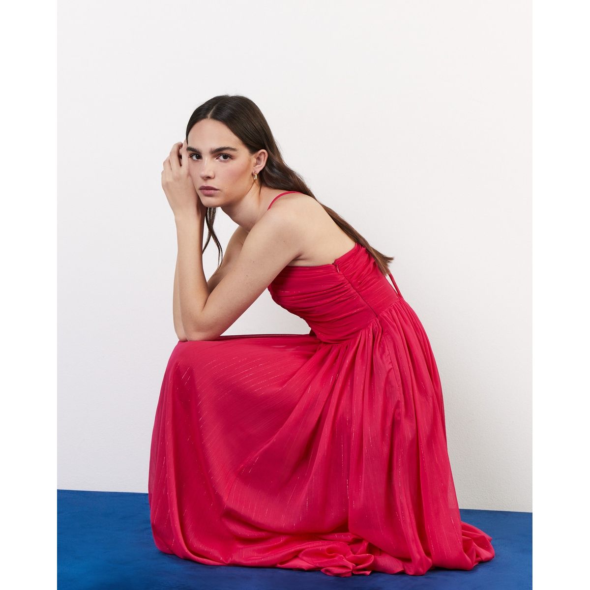 Robe discount longue corail