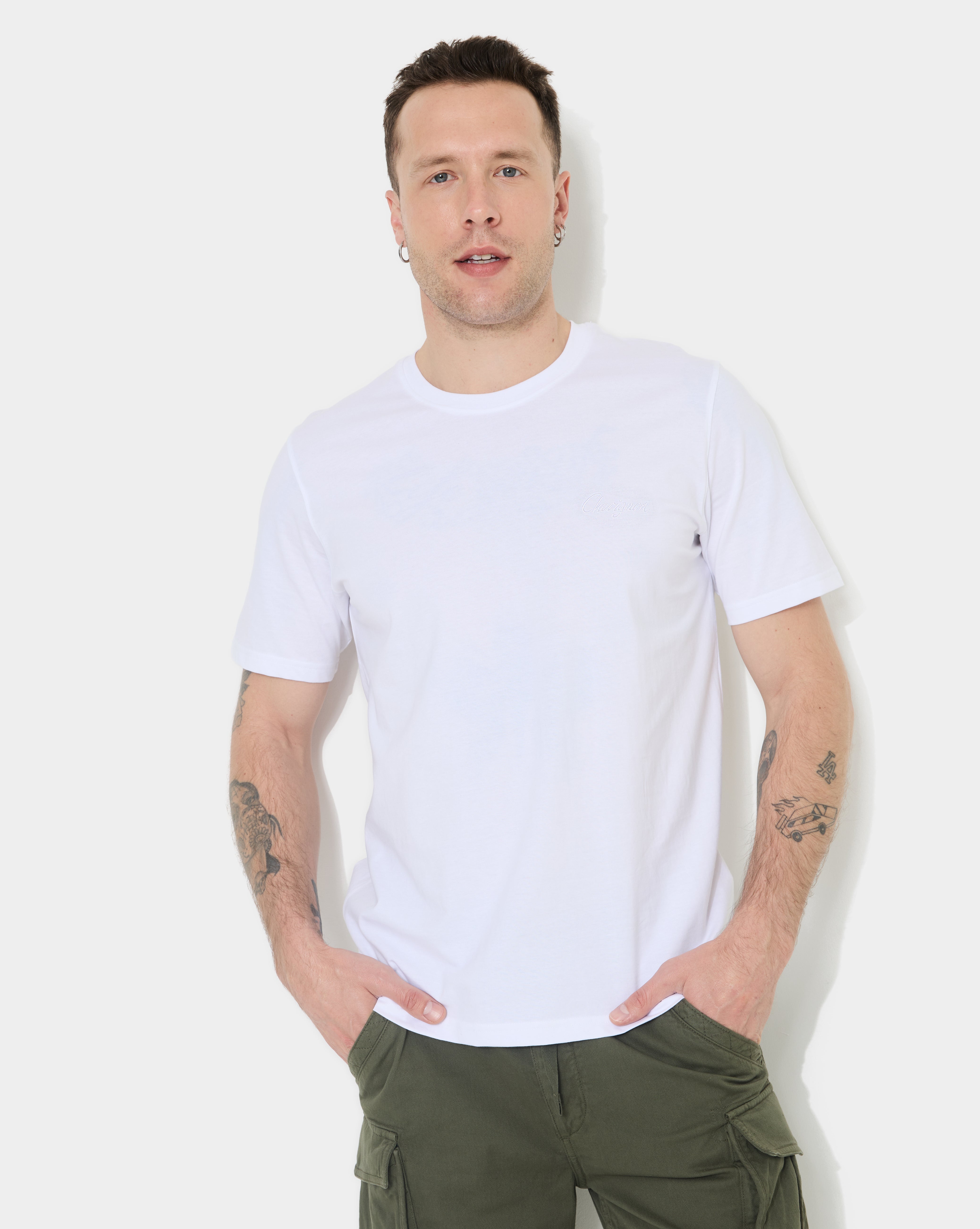 T-Shirt motif devant; brodé TEE CUSTOM, CHEVIGNON
