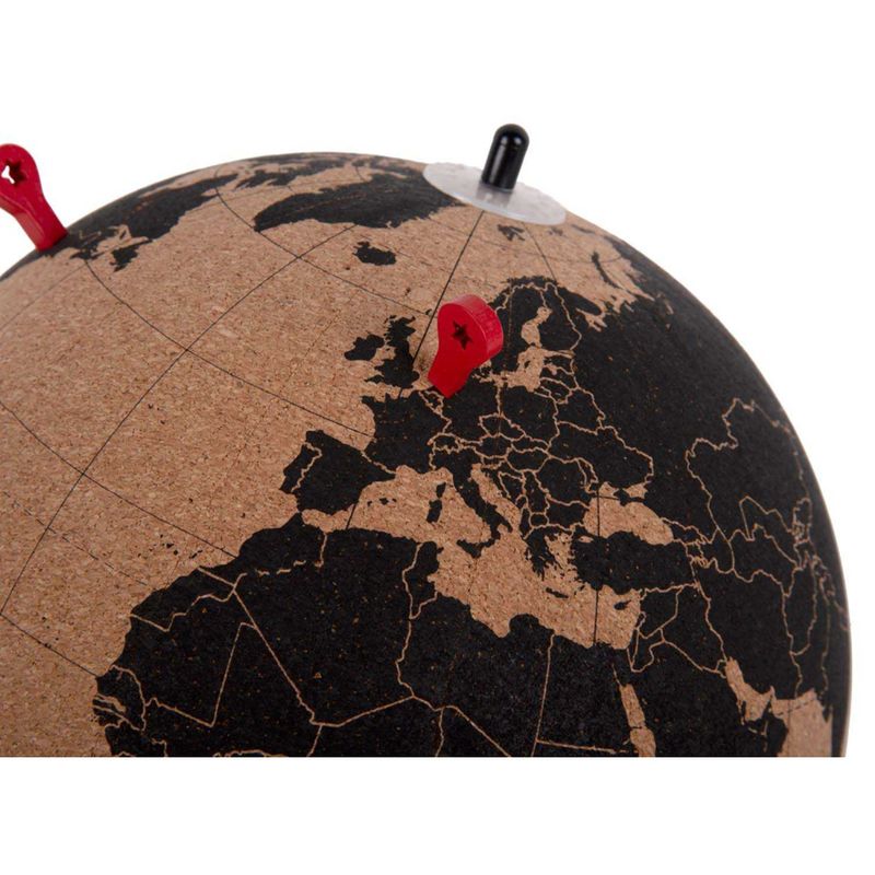 MINI GLOBE TERRESTRE NOIR DESIGN 13 CM (DISPONIBLE EN PLUSIEURS COULEURS)