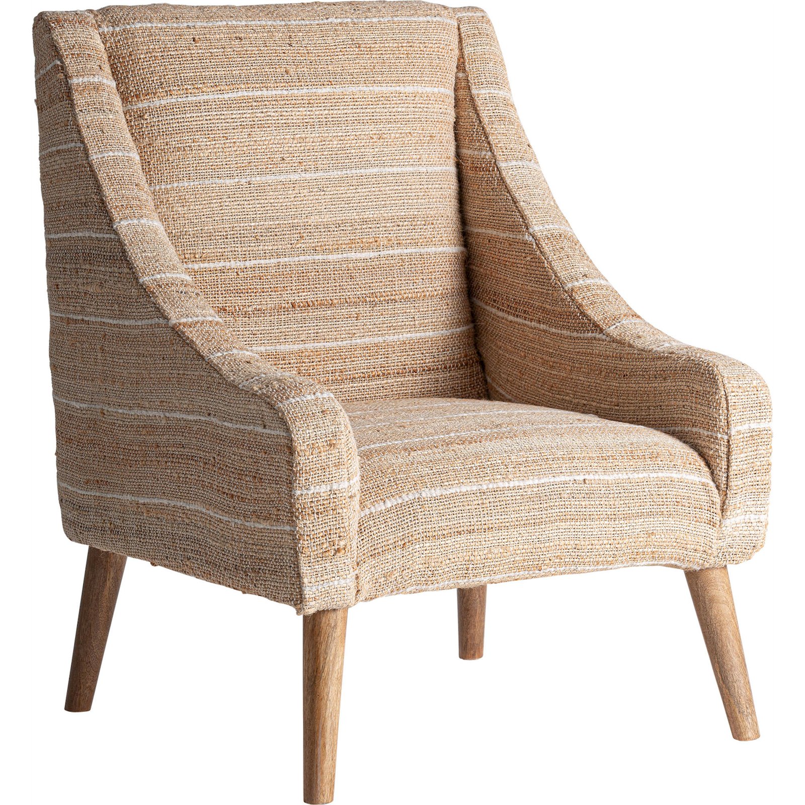Fauteuil en jute, Coton et bois de manguier, RECOLLECTION