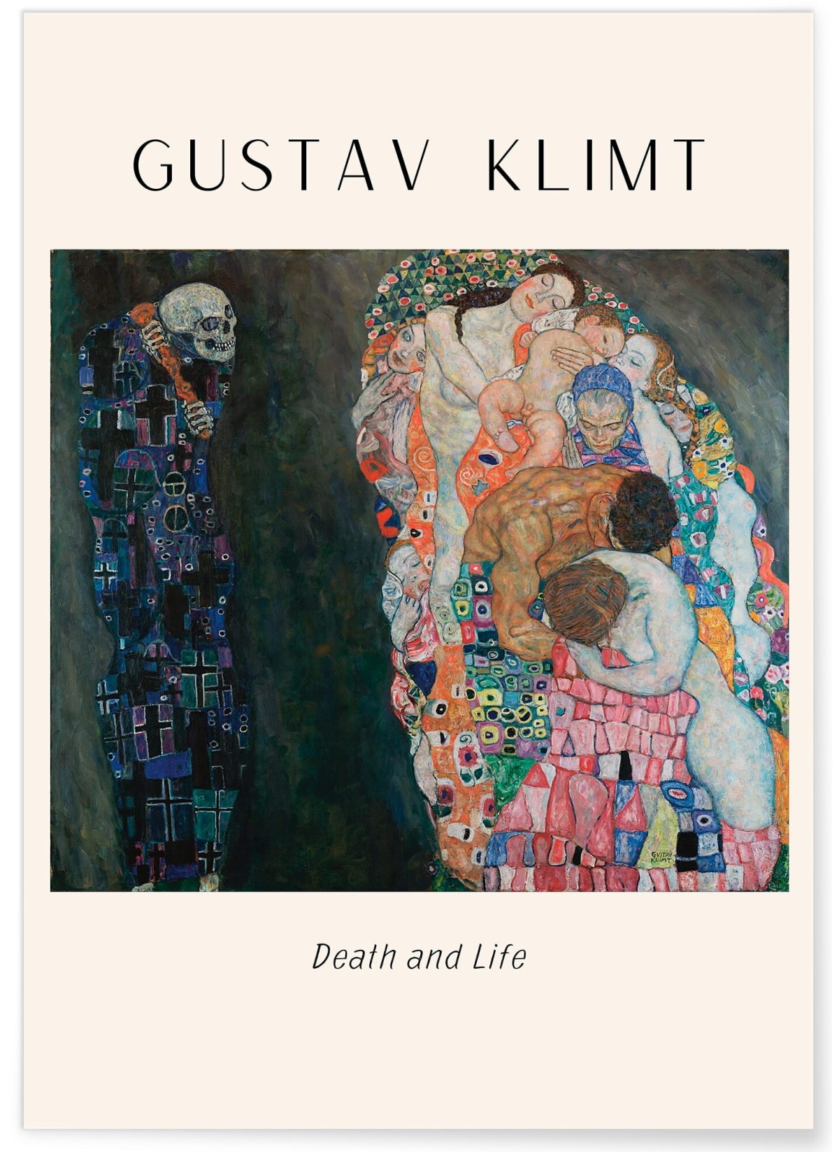Affiche Gustav Klimt « Death and Life », L'AFFICHERIE