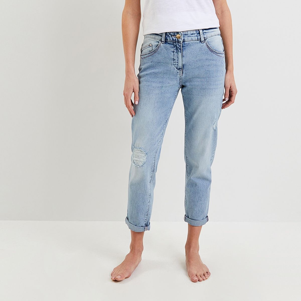 Jean boyfriend seattle bleu light stone Grain De Malice La Redoute