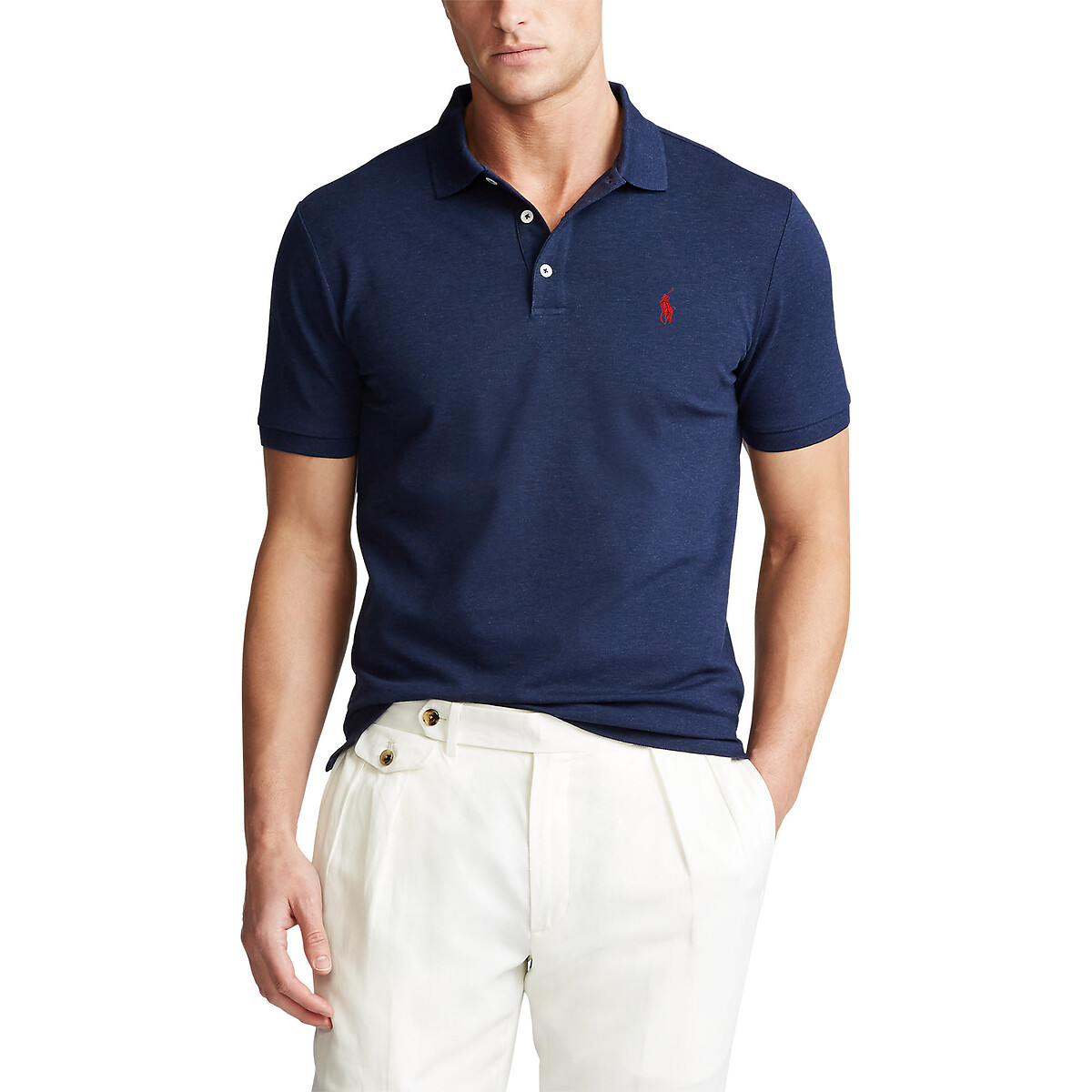 Cotton piqué slim-fit polo shirt , navy blue, Polo Ralph Lauren | La ...