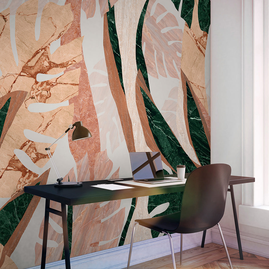 Papier peint panoramique Luxuriance Monstera - 384 x 295 cm, LE PAPIERS DE NINON