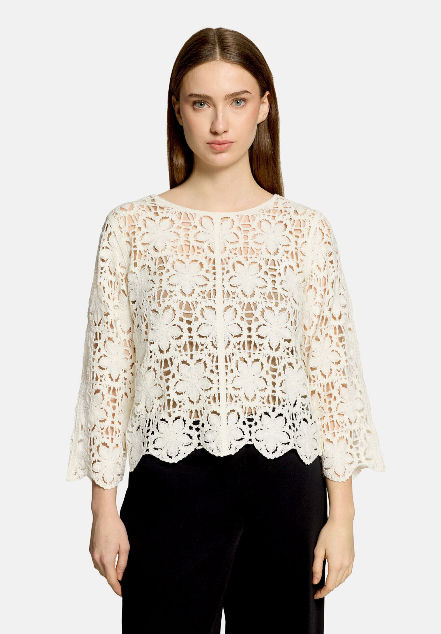 Pull-over en maille ajourée à encolure bateau, BETTY BARCLAY