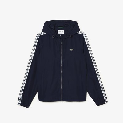 Logo Tape Hooded Jacket with Zip Fastening LACOSTE