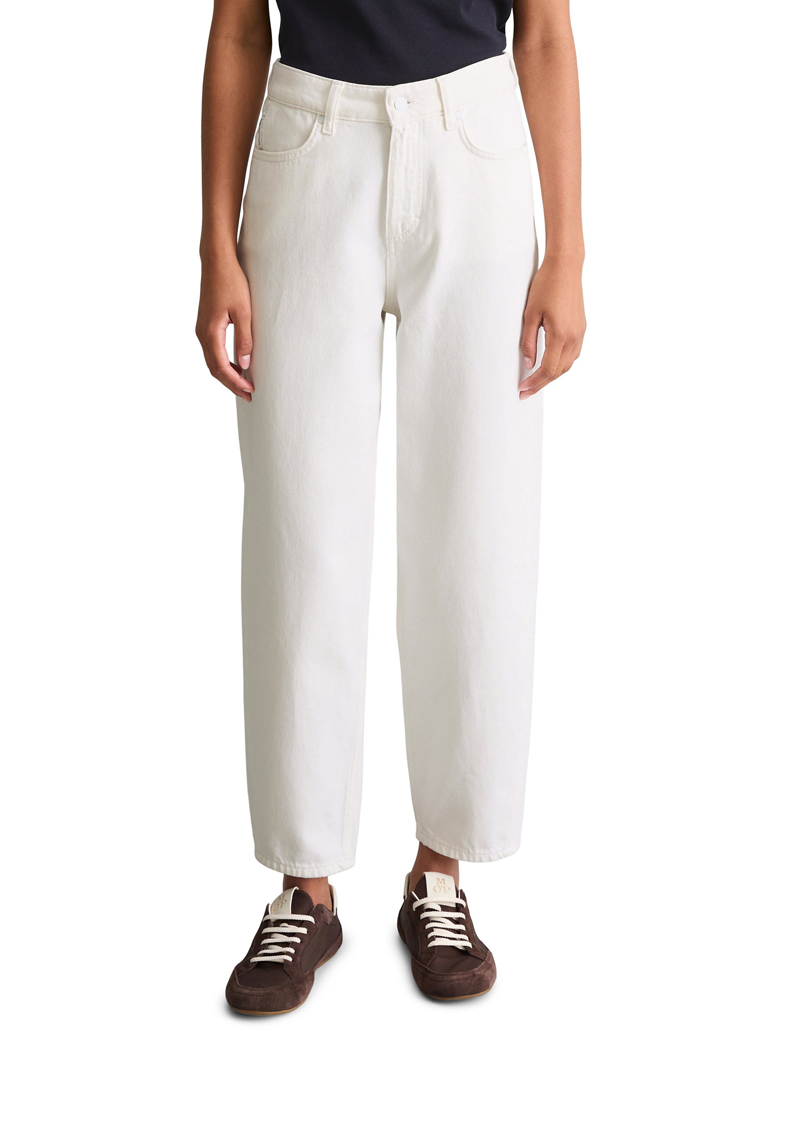 Jeans modèle Stine barrel cropped en denim rigide, MARC O’POLO DENIM