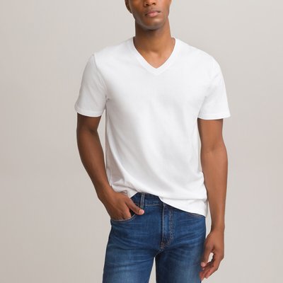T-shirt col V manches courtes LA REDOUTE COLLECTIONS