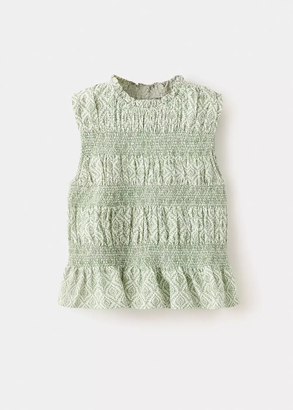 Blouse imprimée froncée, MANGO KIDS