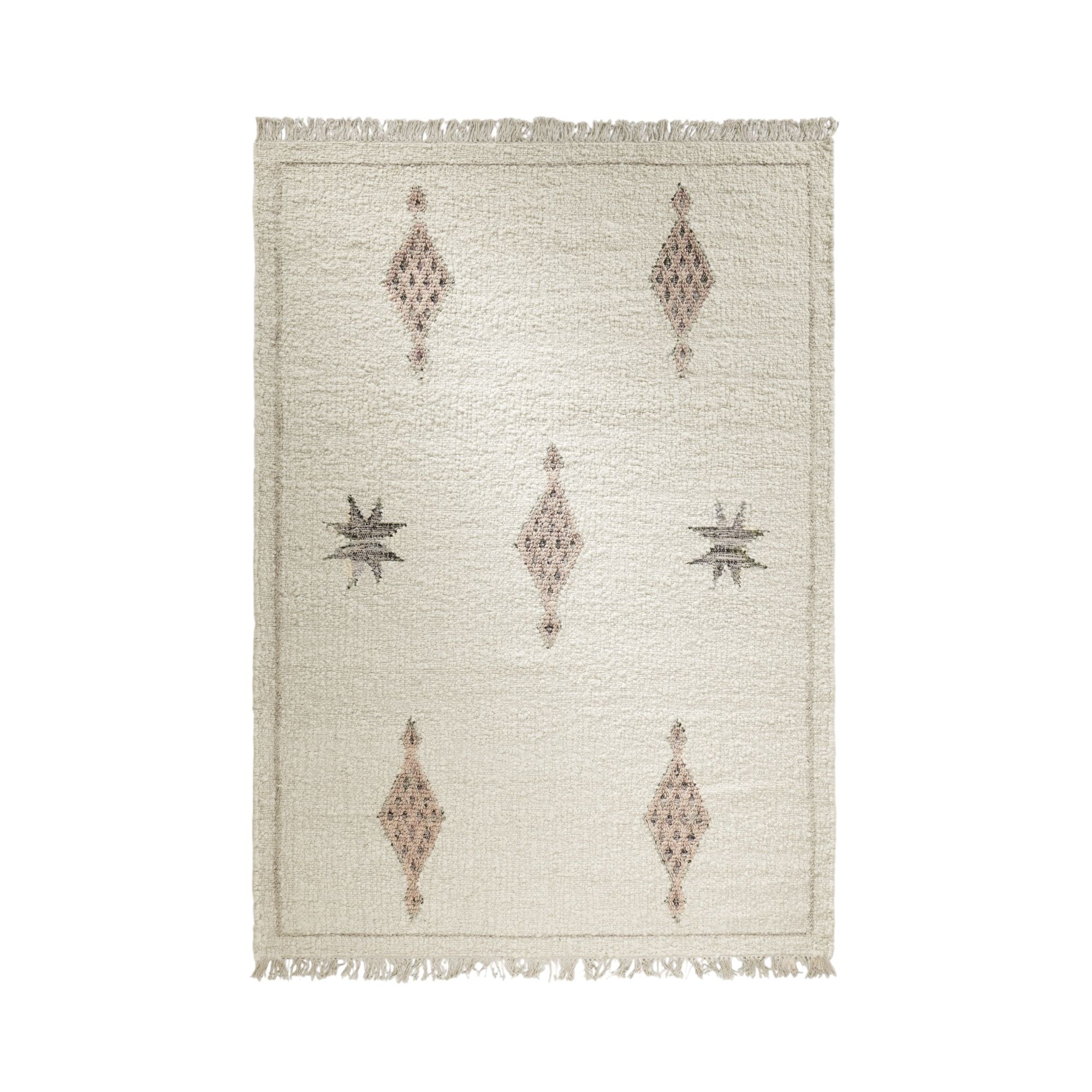 Tapis De Sol en Tissage ethnique laine coton FADI, MADURA