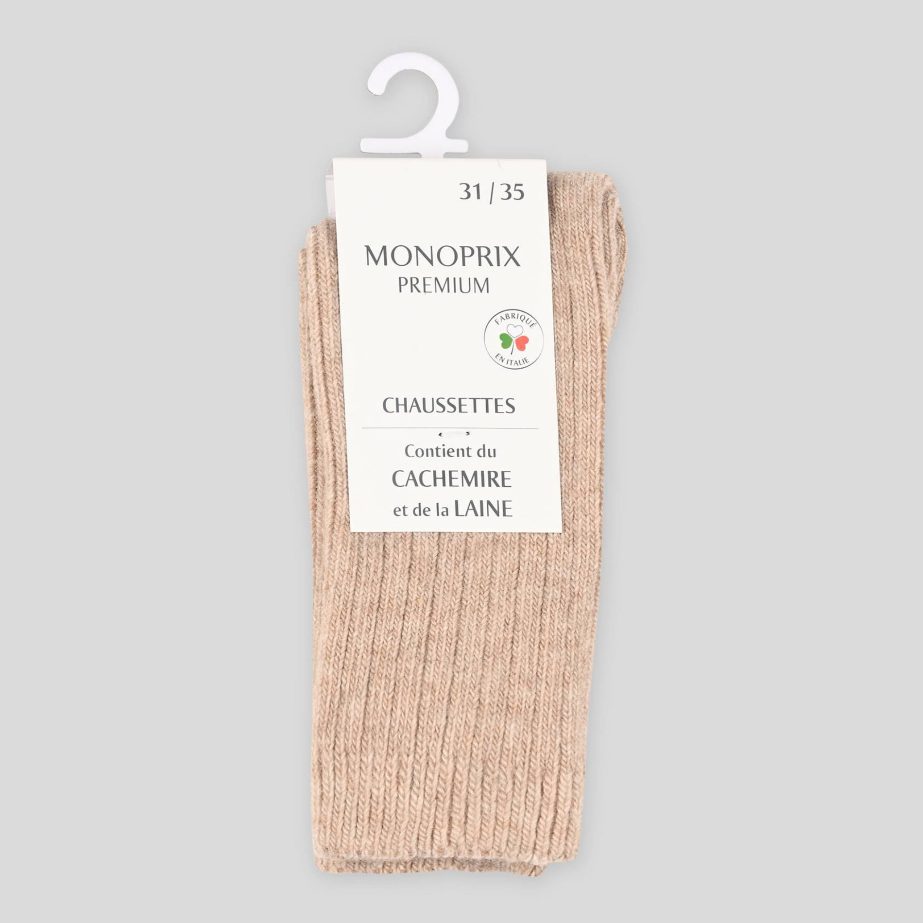 Paire de chaussettes contenant du cachemire et de la laine, MONOPRIX