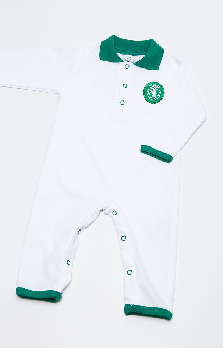 Babygrow Manga Comprida Branco Logo Retro, Sporting Clube de Portugal, SPORTING CLUBE DE PORTUGAL