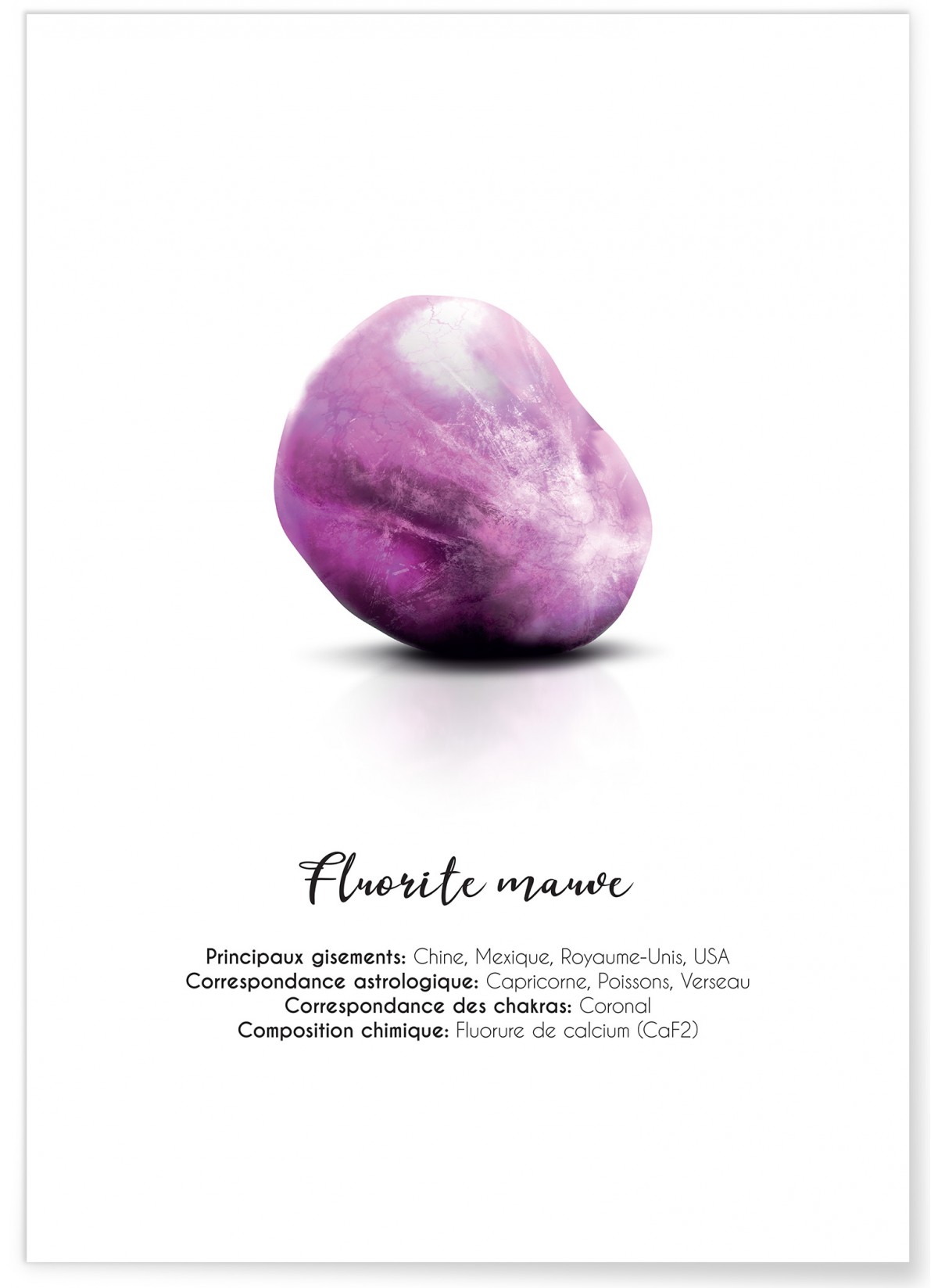 Affiche Fluorite mauve, L'AFFICHERIE