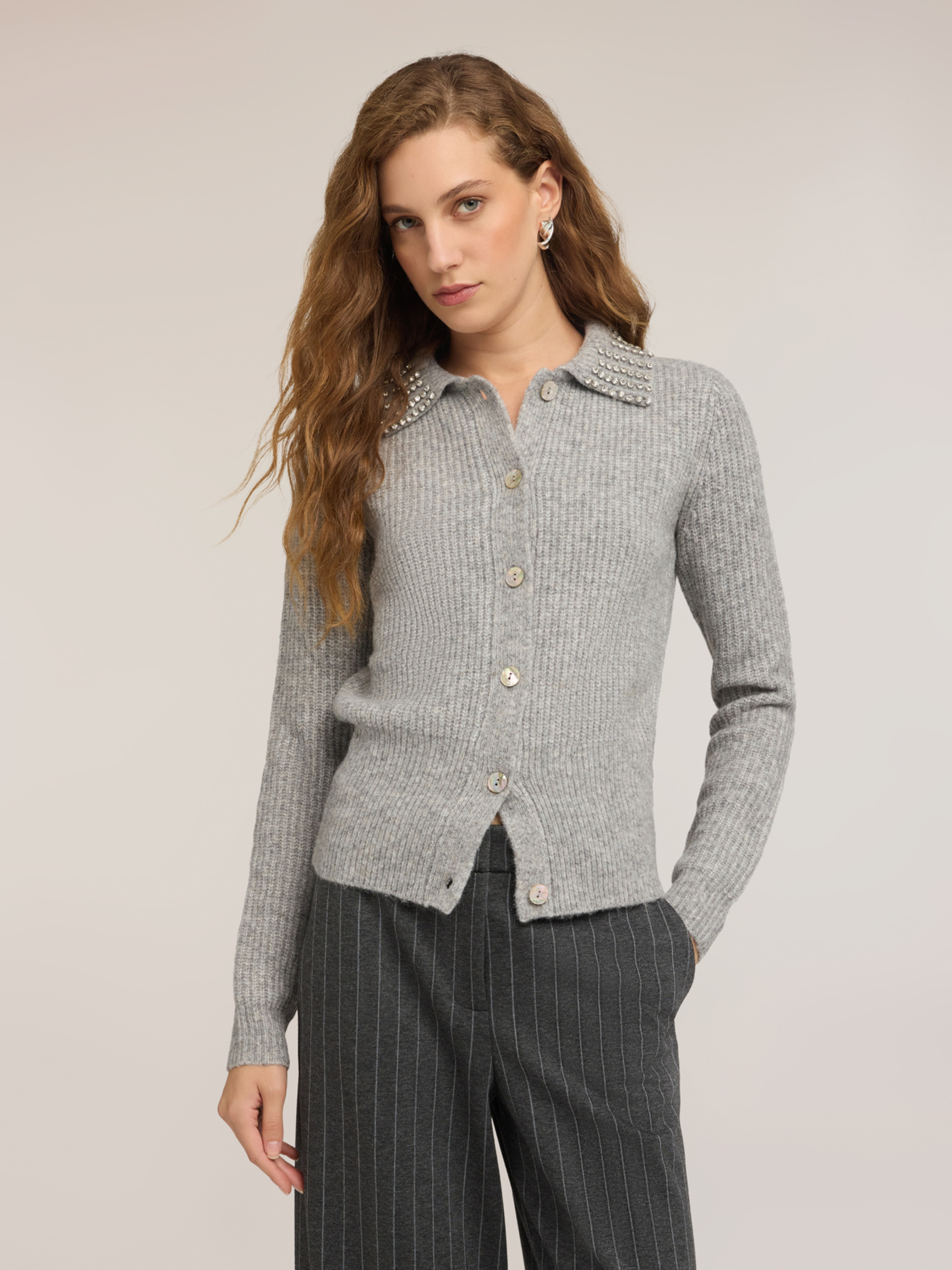 Cardigan avec col bijou, MOTIVI