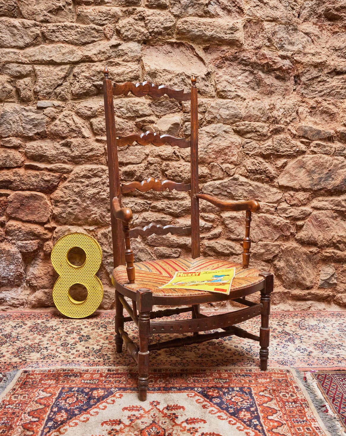 Fauteuil en bois Ernest N°1021 - Bon état, DEBONGOUT