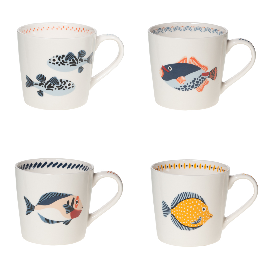Coffret de 4 mugs Lorient 45 cl - LORIENT, TABLE PASSION