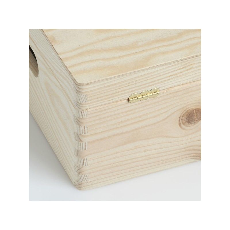 boite de rangement bois avec couvercle et compartiments zeller