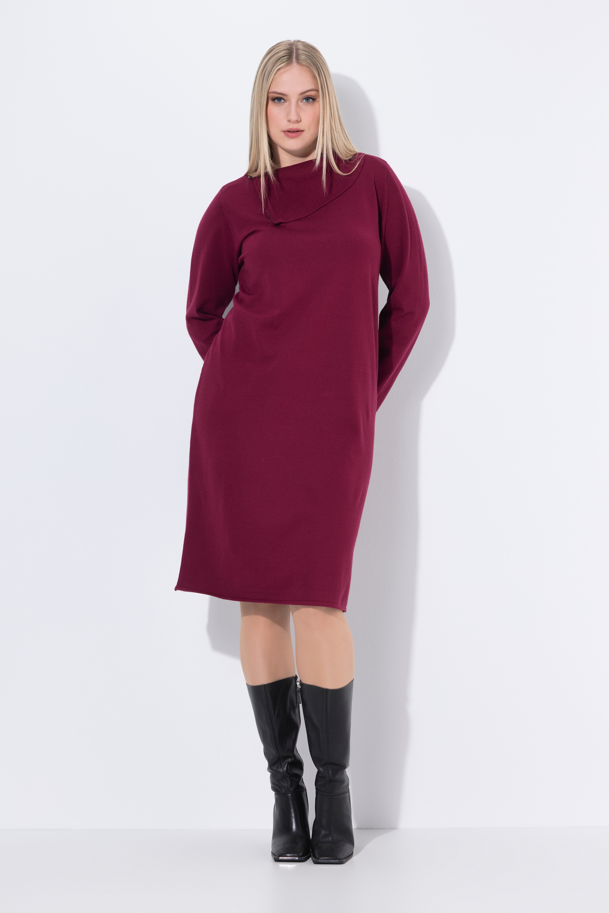 Robe midi en maille avec col roulé, ULLA POPKEN